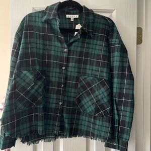 Cropped plaid top ￼💚